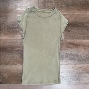 SOLD NWOT We The Free Sage Green Ribbed Top